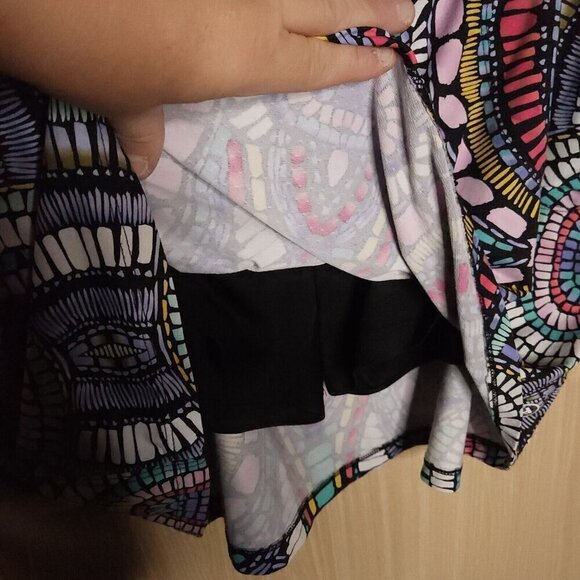 Tribal Bright Color Geometric Athletic Skirt Large - Picture 5 of 7